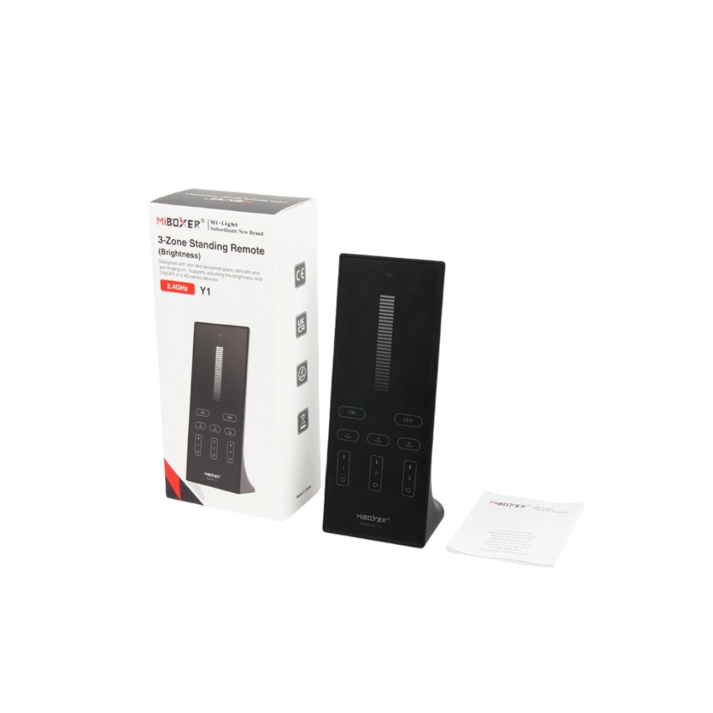 Miboxer  y1/y2/y3 lysstyrke/cct/rgb cct vertikal fjernkontroll  (2.4 ghz) fungerer med flere enheter samtidig vertikal design: beige