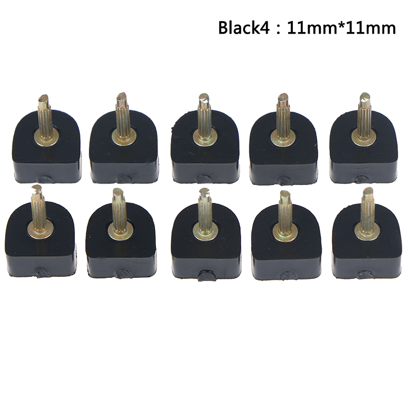 10pcs=5pairs High Heel Repair Tips Pins For Women Shoes High Heel Tips Taps Dowel Lifts Replacement Heel Stoppers Protect: Black 11x11mm