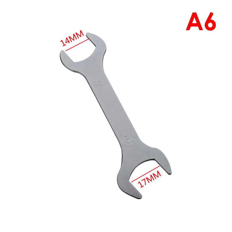 Llave fina de doble cabeza para mantenimiento de coche, herramientas manuales de Hardware, extremo abierto, 8, 10, 12, 13, 14, 15, 19, 22, 24 mm: Negro