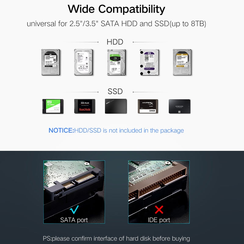 3,5 zoll HDD fallen SSD Adapter SATA II zu USB 3.0 für Samsung Festplatte Kasten 3,5 Externe Speicher HDD gehäbenutzen mit UASP