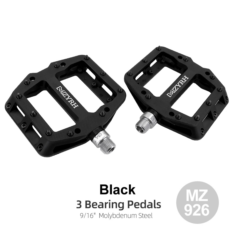 Bicycle Pedals 3 Bearings Ultralight Anti-slip BMX Road MTB Bike Pedal Wide Waterproof Bicycle Accessories: VIOLET/紫罗兰
