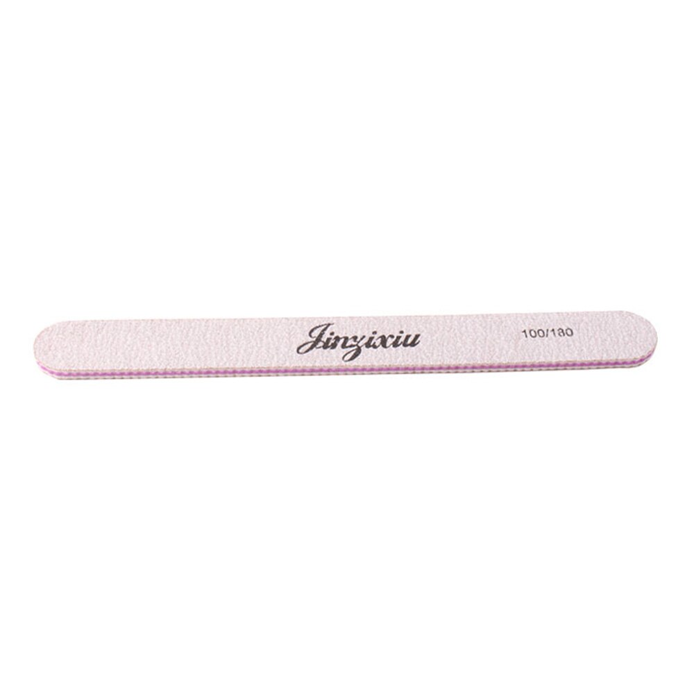 1 Pcs Dubbelzijdig Polijsten Nagelvijl 100/180 Grit Roze Nagelvijl Nail Art Manicure File Manicure Tool: 05