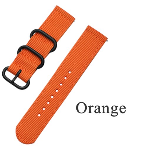 24mm nylon urrem til suunto 9 spartan sport hr urbånd suunto 9 baro quick release rem traverse canvas mænd urbånd: Orange