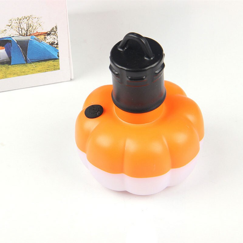 Linterna portátil tienda de campaña bombilla LED Mini lámpara de emergencia impermeable linterna con gancho para colgar para Camping 3 * AAA: B Orange