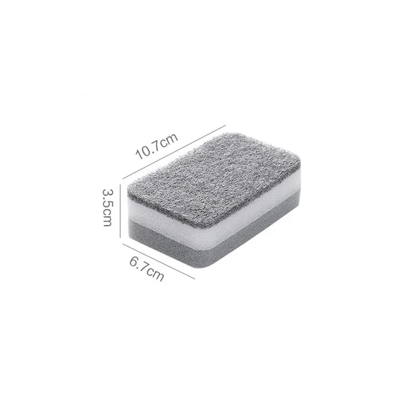 Esponjas de limpieza de doble cara para el hogar, Kit de estropajo, cepillo de vajilla de cocina, 5/10 piezas