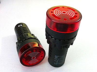 2 stks Veilig Alarm AC 220 Volt Mini Sirene Buzzer Licht Lamp