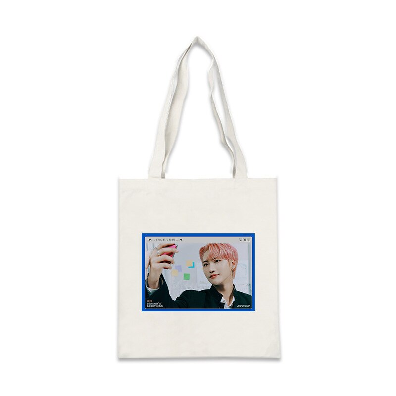 ATEEZ-bolsas de lona SEASON&#39;S GREETINGS para ATINY Hongjoong Seonghwa Yunho Yeosang Mingi Wooyoung Jongho, bolso de mano ligero, 2022: 08