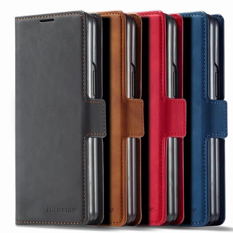 Voor Samsung Galaxy Z Vouw 3 Case Flip Wallet Leather Luxe Stong Magnetische Cover Voor Samsung Z Fold3 5G case Kaarthouder Coque