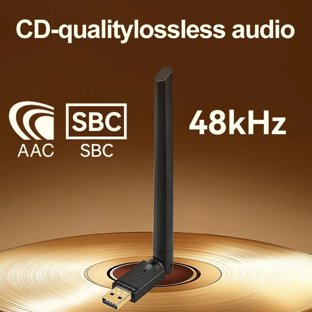 adapter Bluetooth 6.0 z anteną USB Dongle Odbiornik i nadajnik Bluetooth robić klawiatury i myszy okna 11/10/8.1 Bez sterowników