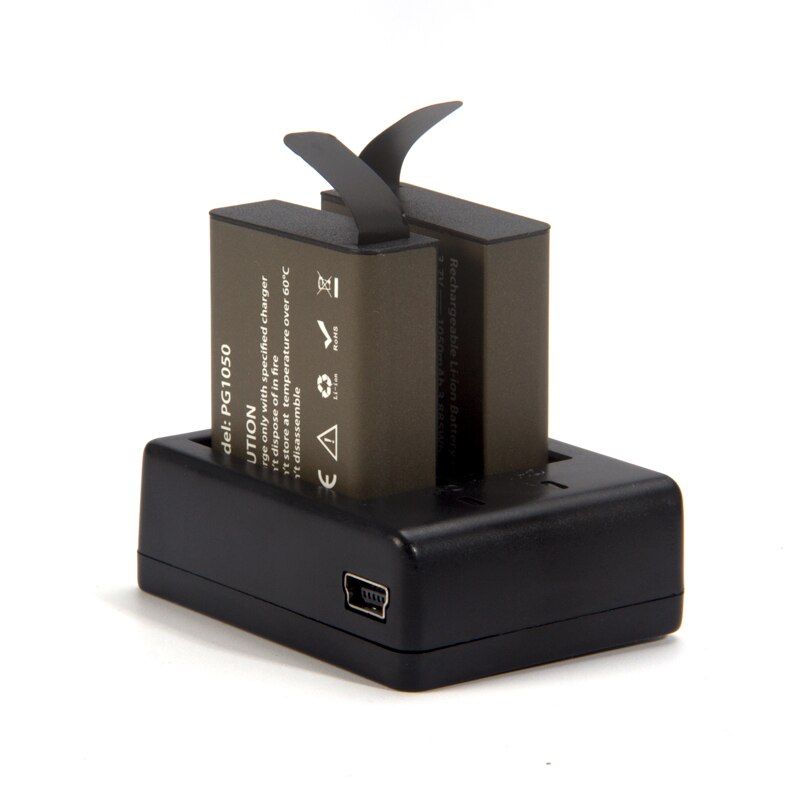 Actie Camera Batterij Set Met Batterij + Dual Charger + Usb Kabel Voor Eken H9 H9R H3 H3R H8PRO H8R h8 Pro V8S SJ4000 SJ5000: 2 battery