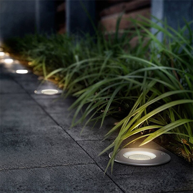 Outdoor COB LED Underground Light 6W 10W Waterproof LED Ground Light 12V 110V 220V Landscape Lighting Deck Stairs Path Garden