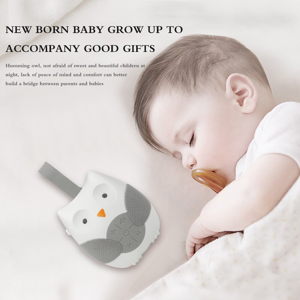 Baby Bed Slaap Helper Uil Muziekspeler 12 Rustgevende Geluiden Lullaby Slaap Geluid Apparaat Auto-Off Baby Vroege Onderwijs speelgoed
