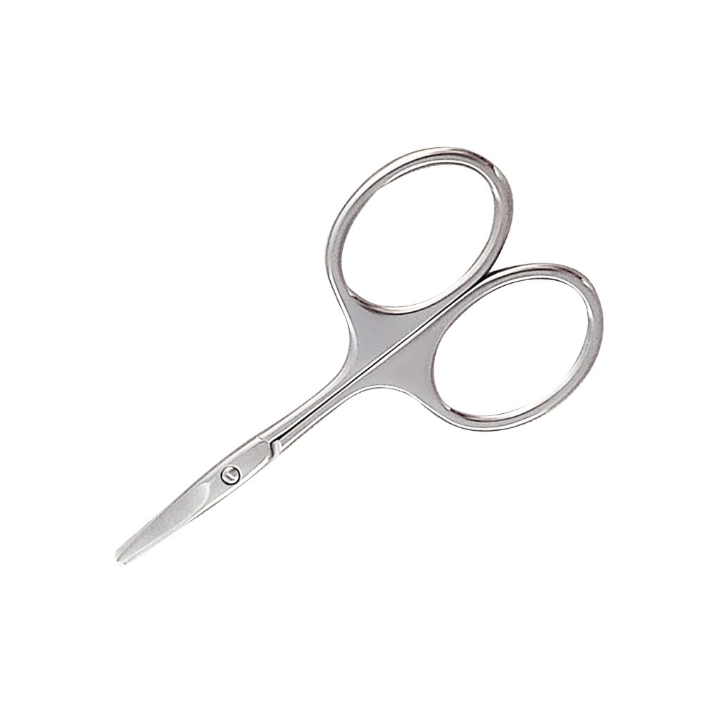 Aço inoxidável sobrancelha aparamento tesoura cotovelo beleza guarnição sobrancelhas cílios postiços e nariz ferramentas de beleza do cabelo: B