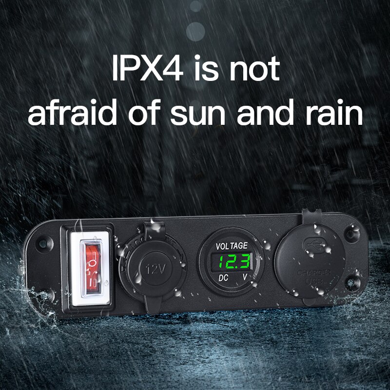 Gniazdo USB PD mocowanie panelu zapalniczka samochodowa QC 12V wtyczka podwójna ładowarka samochodowa robić telefonu 3.0 szybki woltomierzem doprowadziło z włącznikiem/wyłącznikiem rakiet