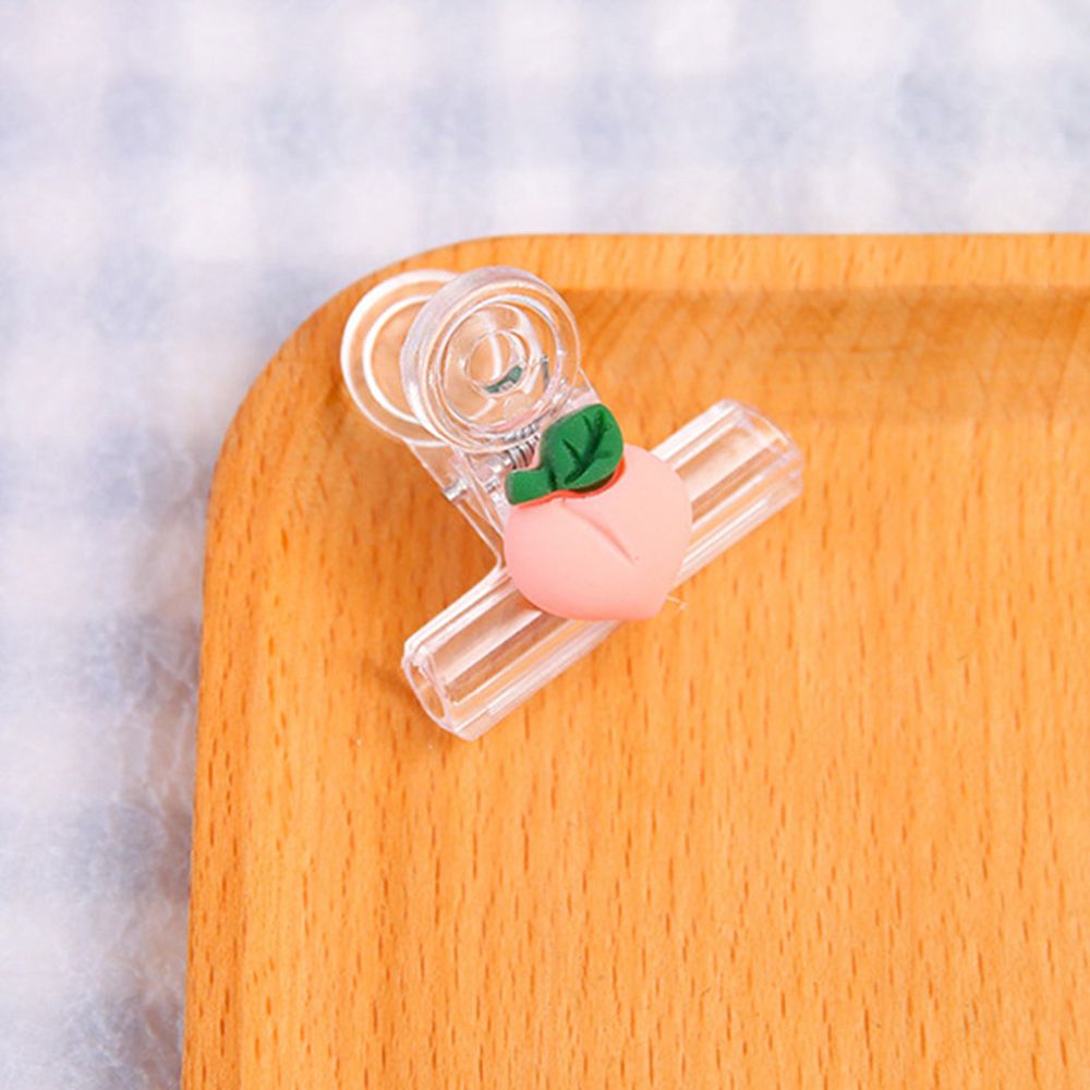 Plastic Index Klem Bindmiddel Clip Pagina Houder Cartoon Snacks Afdichting Clip Transparante Clip Paperclip Bindmiddel Clips: 04