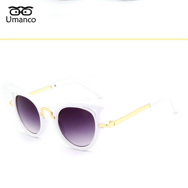 Umanco Cat Eye Brand Sunglasses For Children Triangle Children's Glasses Beach Travel Birthday: 07