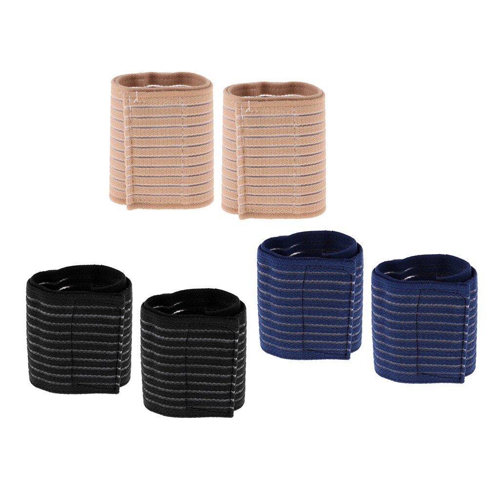 3 Pairs Sports Wrist Straps Wrist Protector Wraps Brace Sleeve, Blue & Skin & Black, Great Exercise Protective Gear