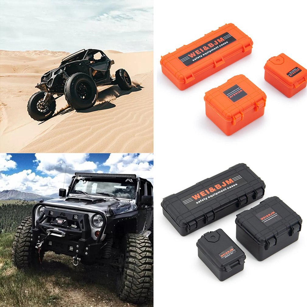 3pcs/set Mini Portable Toolbox Storage Plastic Box Accessories Remote Control Car Universal Decoration Tool