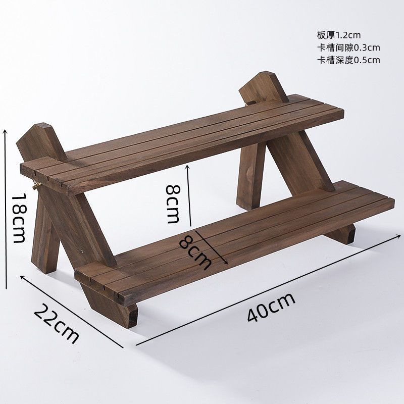 Holz Anzeige Stand Trapez Armbinde Ring Schmuck Gestell Ohrringe Karten Halfter Nagel Stall Anzeige Stand Puppe Regal Veranstalter: verrotten