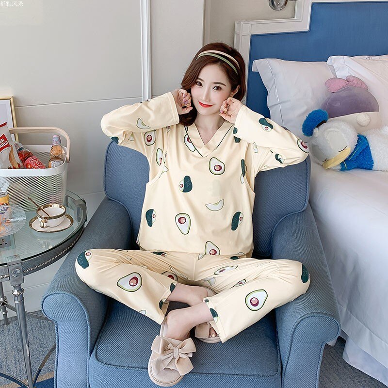 Mammakläder dam amning nattkläder graviditet pyjamas set nattdräkt mamma pijamas mujer nattkläder set amning
