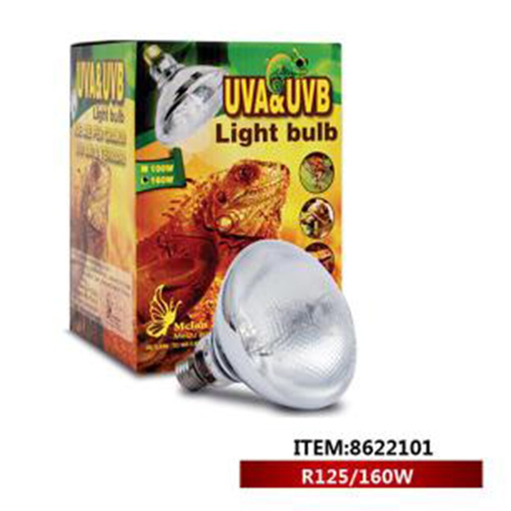 Reptil Volle Spektrum Solar- Lampe Sonnenlicht Sunlamp Temperatur Kontrolle 100W 160W: 160W