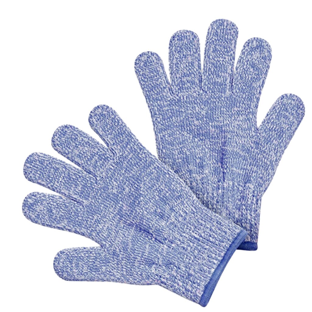 Kitchen Cut-resistant Glove For kids 1Pair Small Adult Anti Cut Gloves Maximum Kids Cooking Protection safety: Blue / M