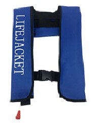 Automatic Inflatable Life Jacket Inflatable Portable Life Jacket Life Jacket Life Vest: blue / Manual operation