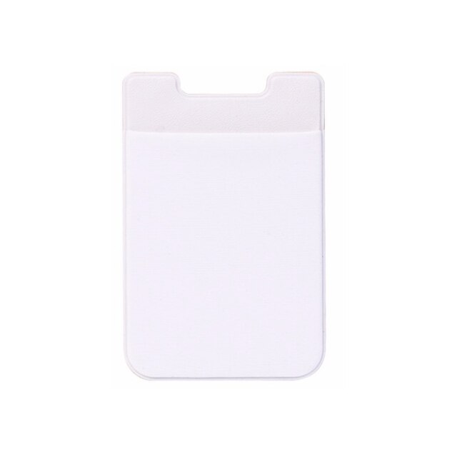 6 Color Adhesive Sticker Mobile Phone Back Cards Wallet Case Credit ID Card Holder Cell Phone Card Holder Pocket 5.8 x 8.8cm: White