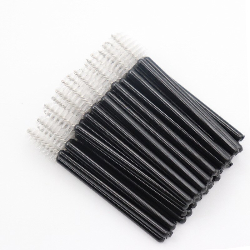 100/50 Mini Wimperborstels Mascara Wands Cosmetica Applicator Microbrush Wenkbrauw Borstel Make-Up Tool Lift Lash Extension Supplies: Blauw / Raccoon
