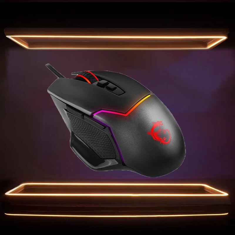 Ergonomic Wired Gaming Mouse MSI Clutch GM20 Gaming Mouse RGB Eight Button Usb For Laptop PC Gamer