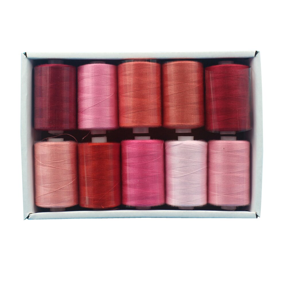 Sewing Thread 10 Colors Set 40S/2 For Sewing Machine Quilting Hand Sewing: set 1