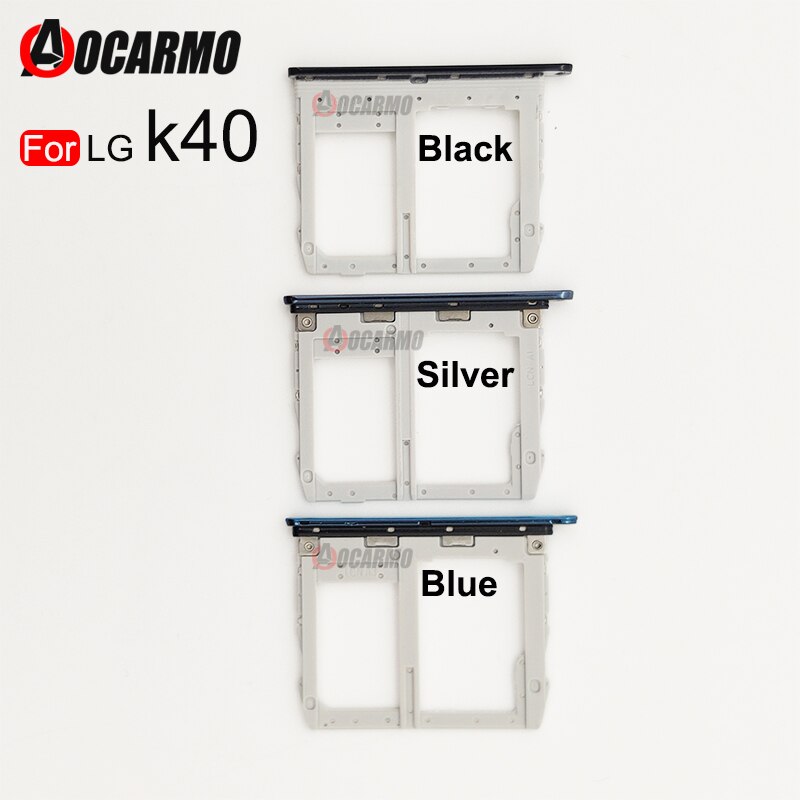 Aocarmo ersatzteil für lg  k40 / k12 plus  k12+  sim- und sd-kartenleserhalterung, steckplatz  x420em