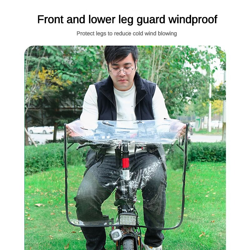 Elektrische Fiets Winddichte Hoes Winter Warm Transparant En Verdikte Split Regendichte Hoes Opvouwbare Fiets Winddichte Hoes
