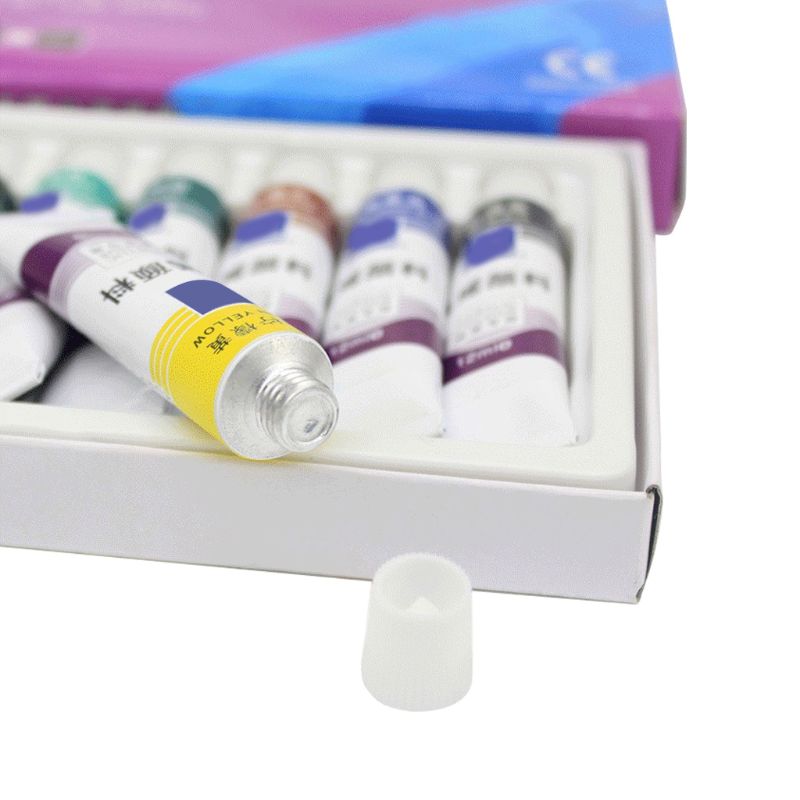 12/18/24 Colors 12ML Tube Acrylic Paint set Art Painting Drawing Tools For Kids G8TA