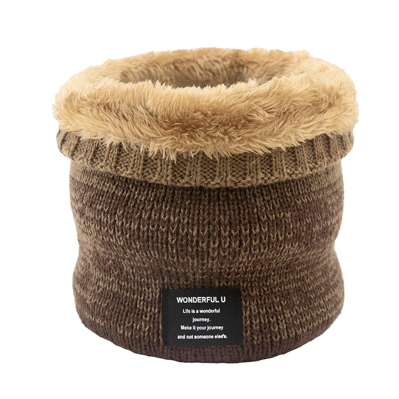 Unisex Breien Trui Sjaal Kraag Winter Gebreide Sjaal Vrouwen Mannen Dikke Warme Sjaals Alle-Match uitlaat: light coffee