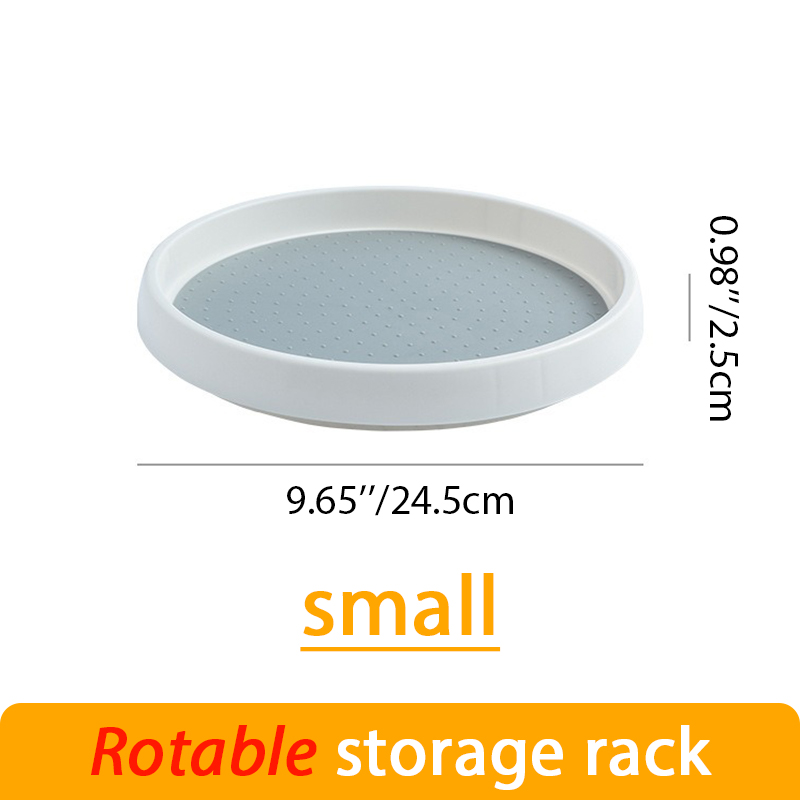 Organizador de especias giratorio de 2 niveles y 10 ", estante giratorio para condimentos para despensa, armario, encimera de cocina, organización superior de mesa: Gris claro