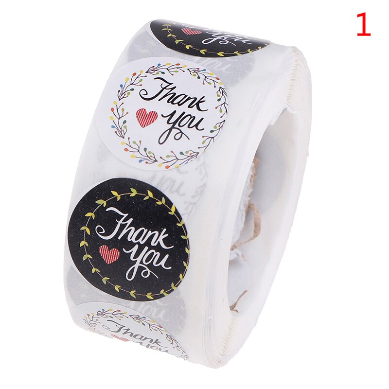 Thank You Stickers Seal Labels Cute Stickers 500Pcs Per Roll Stationery Sticker: P1