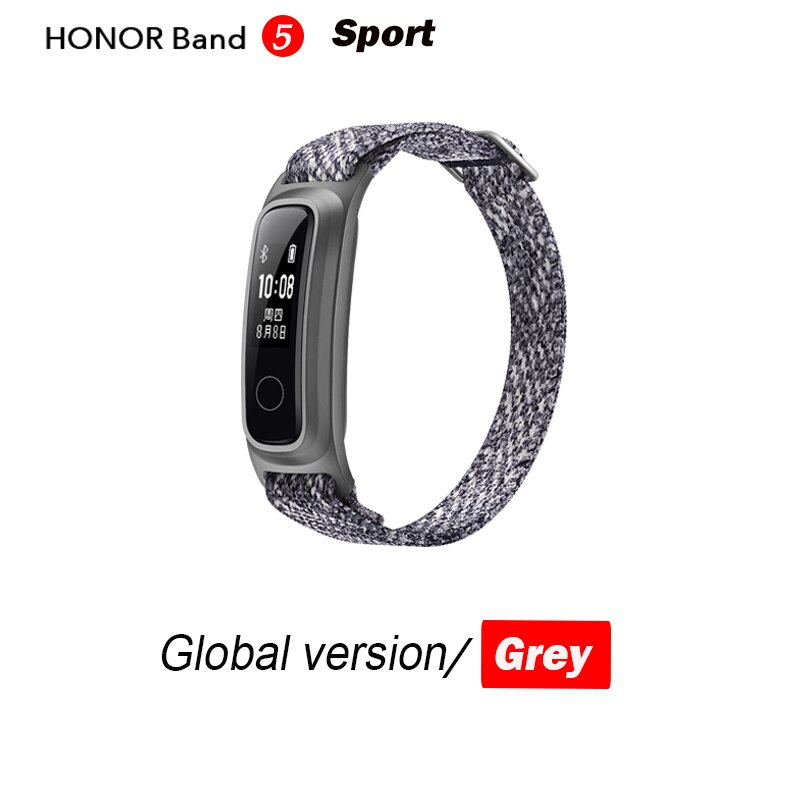 Huawei Honor Band 5 Sport Edition Smart Band Dual Pols &amp; Schoeisel Modus Data Monitor Waterdicht Smart Sport Armband: sport grey color