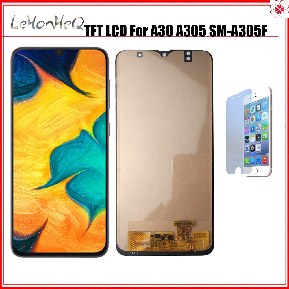 TFT de 6,4 "Pantalla LCD para Samsung Galaxy A30 A305 A305/DS A305F A305FD A305A pantalla MONTAJE DE digitalizador con pantalla táctil de reemplazo