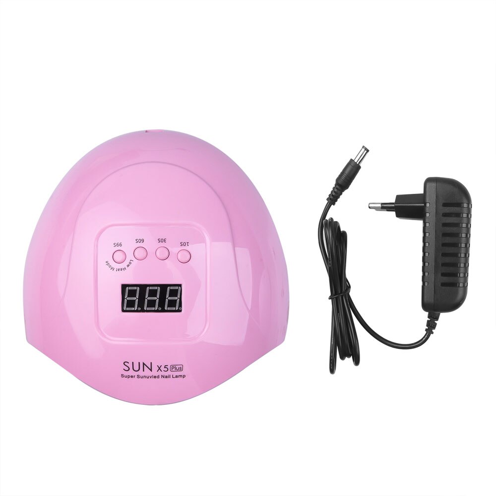 Lampe UV LED pour manucure, sèche-ongles rapide, pour tout vernis à ongles, avec écran LCD, outil de Nail Art, 80W: EU pink