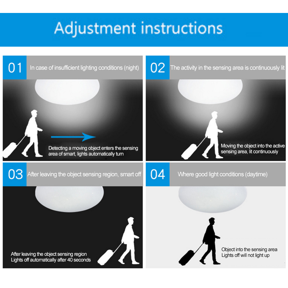 PIR Motion Sensor Socket E27 Converter Ampoule Led E27 Intelligent Light Lamp Base Bulb Switch AC100-240V
