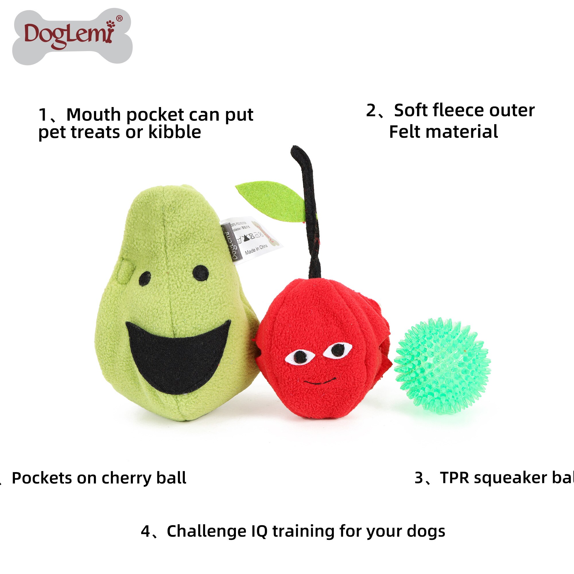 3 In1 Dog Toy Cute Dog Chews Food Toys Educational Leaking Food Sounding Dog Toy Sniffing Pets Toys