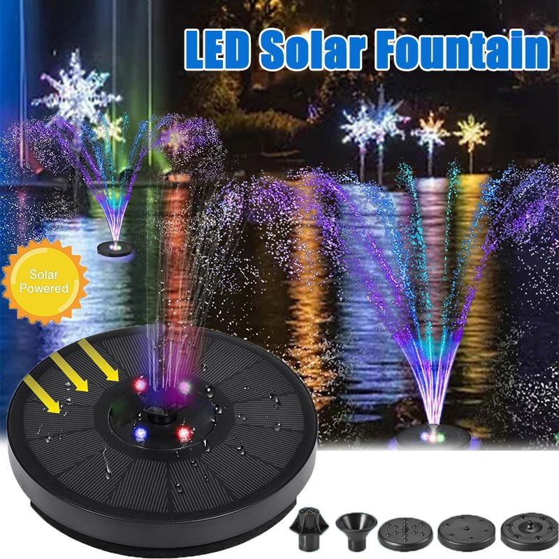 3W Led Solar Fontein Zwembad Vijver Waterval Tuin Decoratie Outdoor Vogel Bad 16Cm Zonne-energie Fontein Drijvende decor