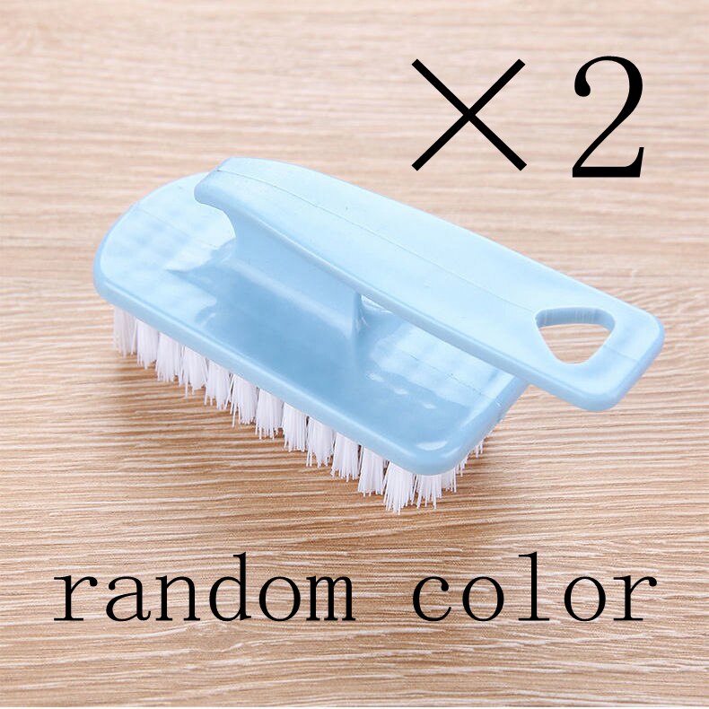 Cepillo de limpieza multiusos pequeño, cepillo de limpieza de crayones, frutas y verduras, olla de lavado para el hogar, zapatos de ropa: 2 pc random color
