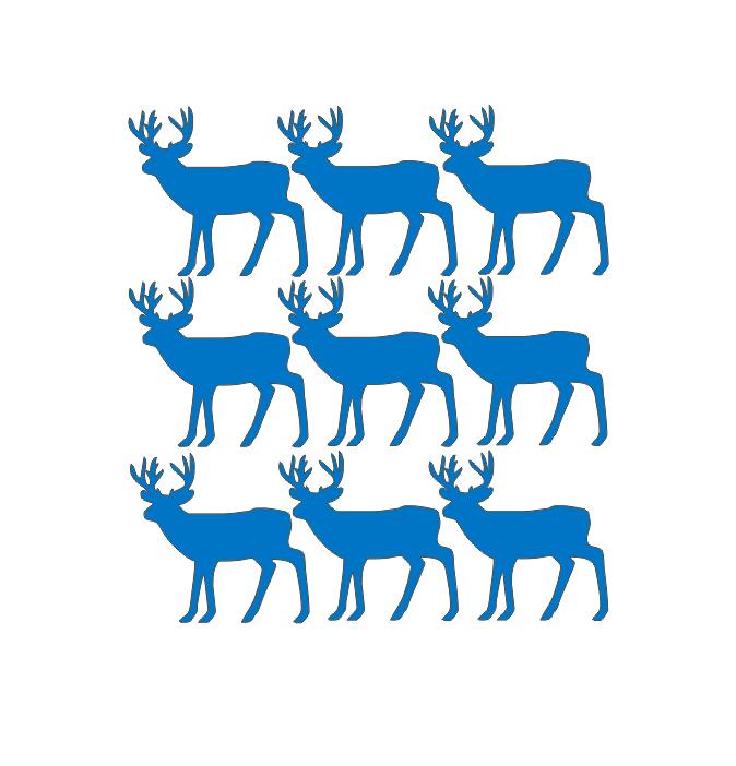 9 st/set nordisk stil djur älg väggdekal barn baby rum vinyl väggdekor jul heminredning tapet rådjur konst väggmålning: Blå