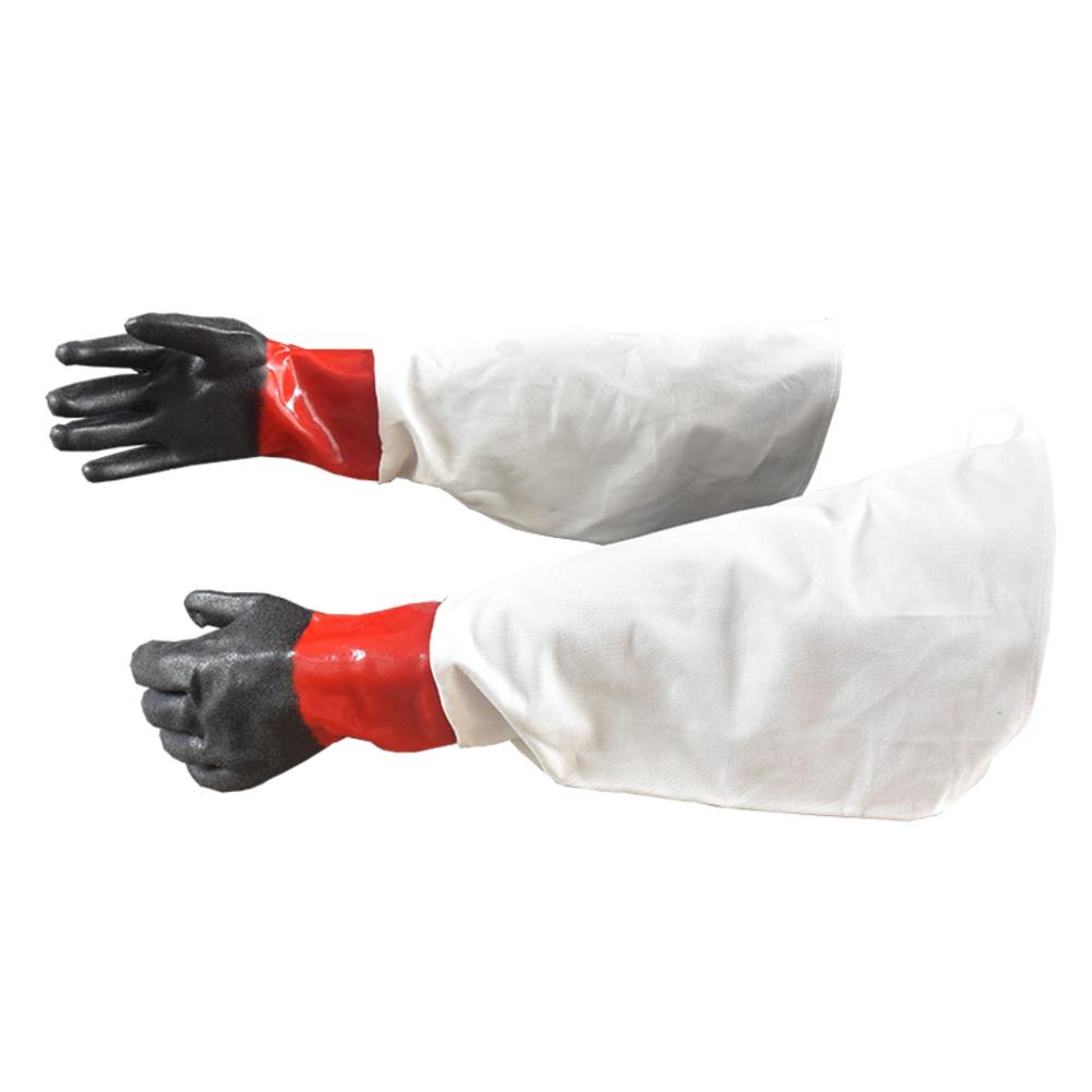 Guantes de chorro de arena originales de cuero y lona, transpirables, cómodos, resistentes al desgaste, accesorios para máquina de chorro de arena