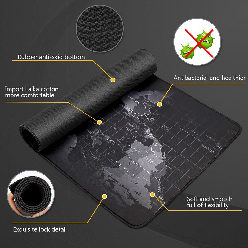 Tapete para mouse xxl, para jogo, para computador, para mesa, para mouse