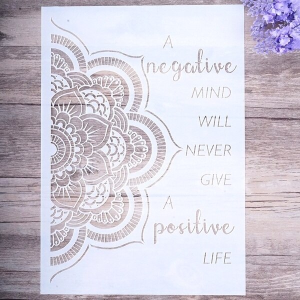 A2 A3 A4 Mandala Stencils voor Schilderen op Hout, Stof, Papier, Airbrush, muren Art Scrapbooking Stempelen Album Embossing Papier Kaarten: A4 Size 21 by 29.7cm