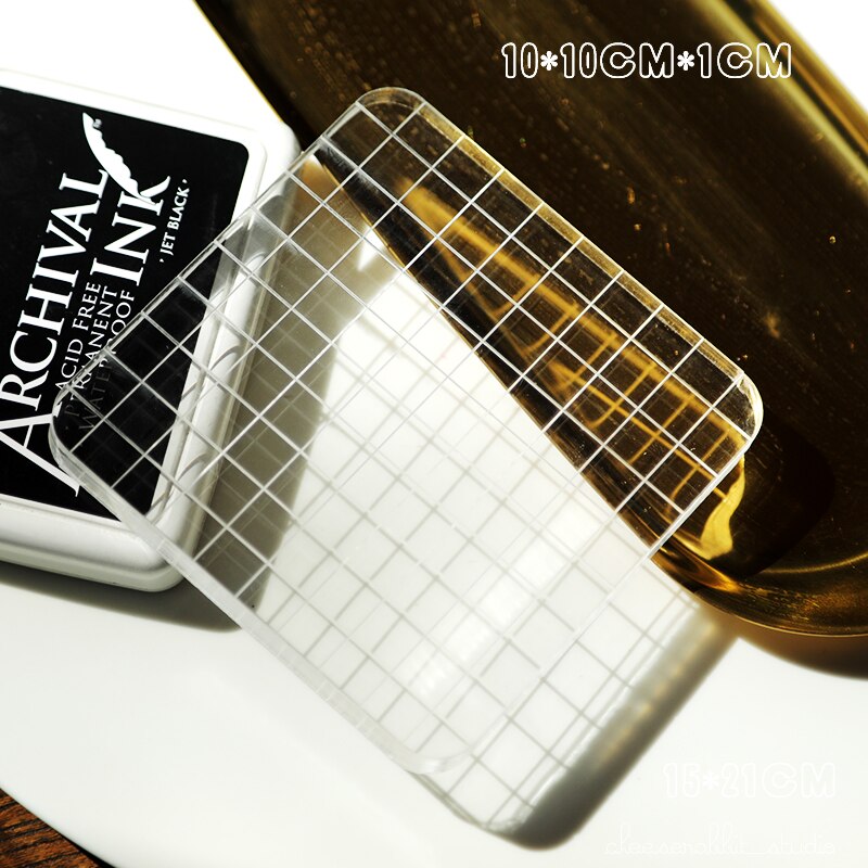 High Transparent Acrylic Color Block Transparent Backboard DIY Scrapbook Album Clear and Transparent Seal Stamping Block