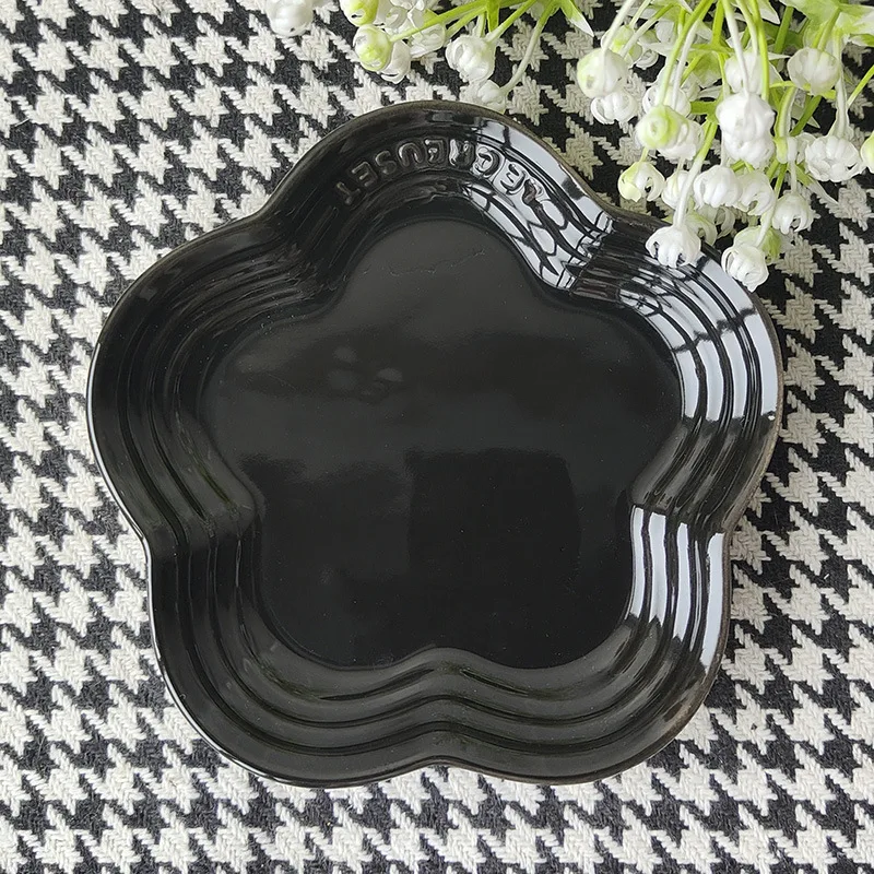 Plum Blossom Small Plate 14cm Sauce Plates French Cool Color Cake Dish Gradual Spit Bone Dishs Tableware Ceramic Dessert: Blue